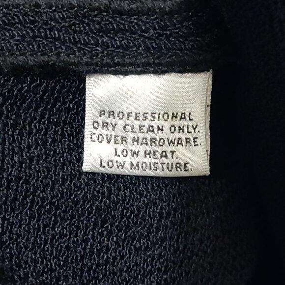 St. John Collection Black Wool Blend Knit Blazer Pearl Buttons Women's SIZE 12 - Picture 5 of 7